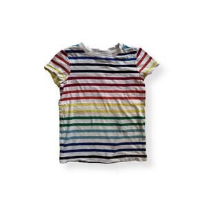 Primary rainbow stripe tee